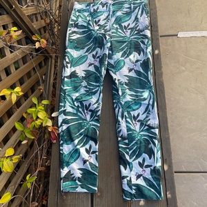 H&M x Anna Glover Jungle Leaves Pants / Size 8